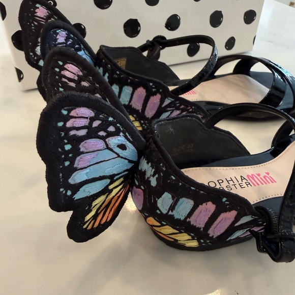 Sophia Webster Black Butterfly Kids Sandals
